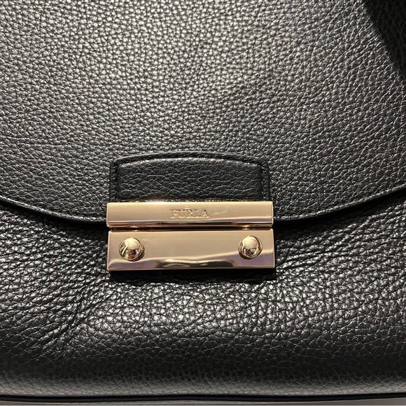FURLA Julia top handle satchel black leather - Picture 13 of 16